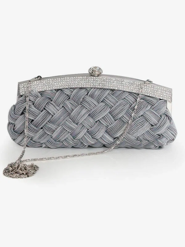 Black Silk Wedding Crystal/ Rhinestone Handbags #UKM03160207