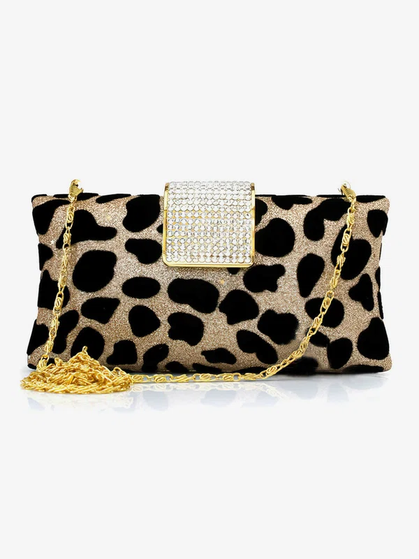 Leopard Silk Wedding Crystal/ Rhinestone Handbags #UKM03160209