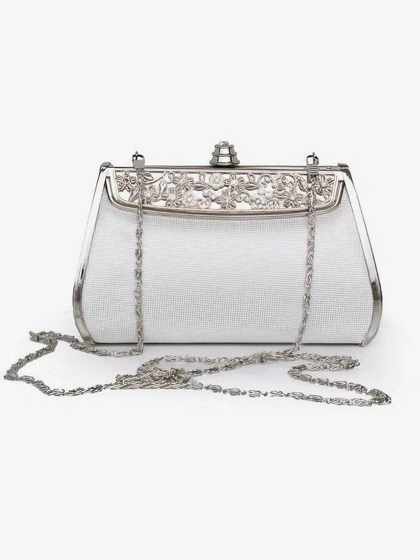 Silver Silk Wedding Metal Handbags #UKM03160212
