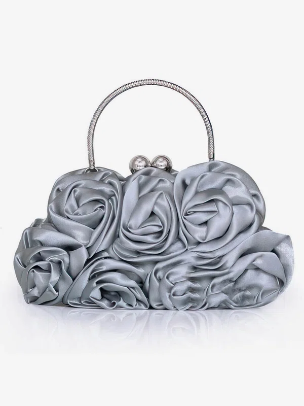Black Silk Wedding Flower Handbags #UKM03160214