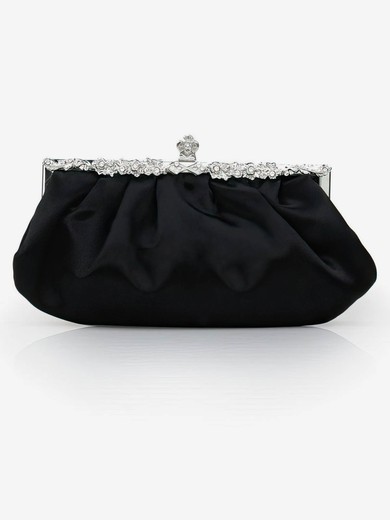 Black Silk Wedding Crystal/ Rhinestone Handbags #UKM03160215