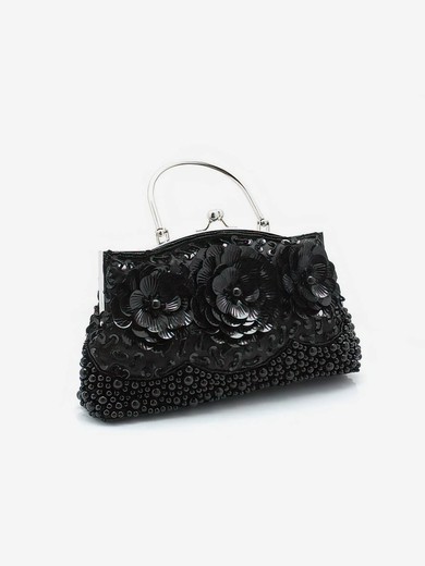 Black Silk Wedding Flower Handbags #UKM03160221