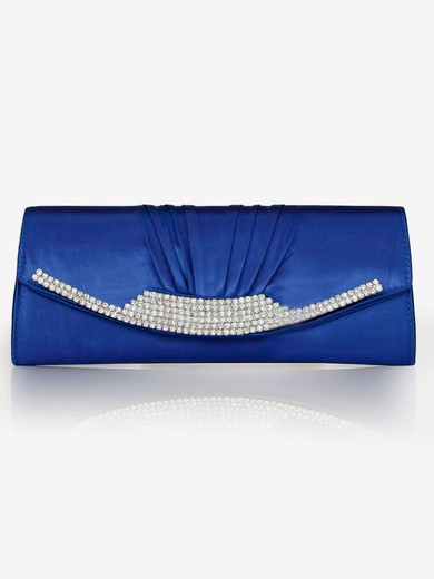 Silver Silk Ceremony & Party Crystal/ Rhinestone Handbags #UKM03160250