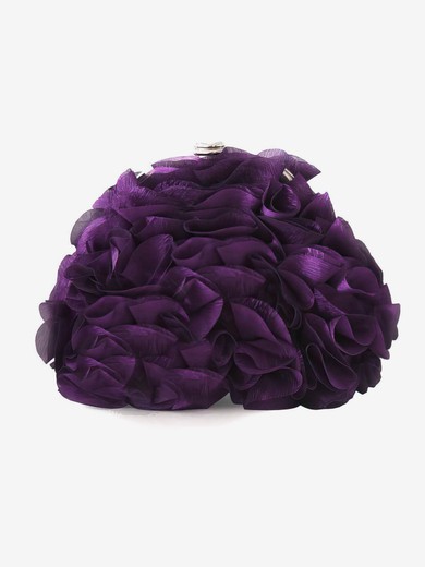 Red Silk Wedding Ruffles Handbags #UKM03160252