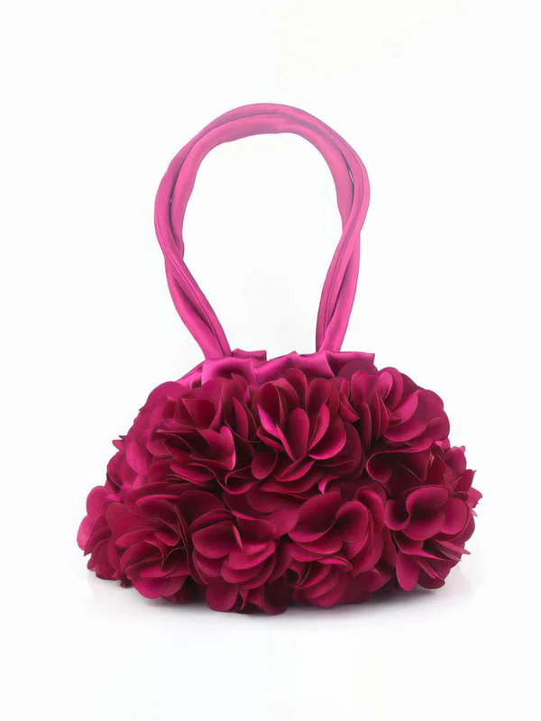 Black Silk Wedding Ruffles Handbags #UKM03160255