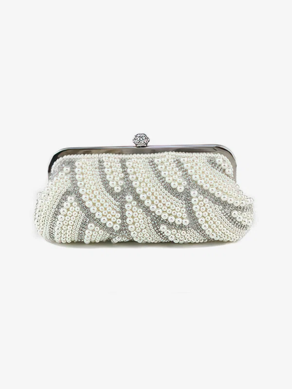 White Pearl Wedding Crystal/ Rhinestone Handbags #UKM03160258
