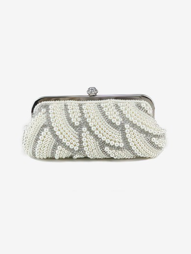 White Pearl Wedding Crystal/ Rhinestone Handbags #UKM03160258