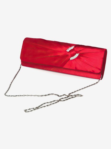 Red Silk Wedding Crystal/ Rhinestone Handbags #UKM03160263