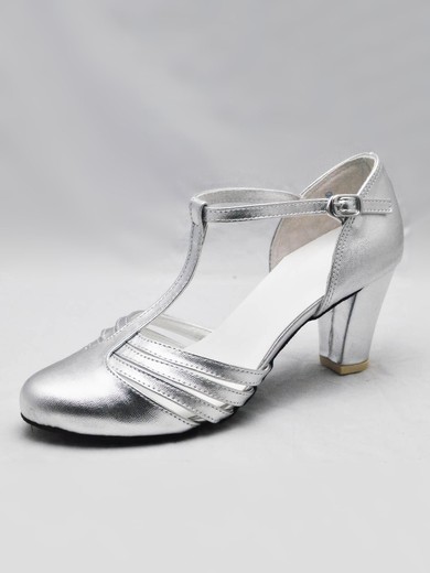 Women's Leatherette with Hollow-out Kitten Heel Pumps Closed Toe Sandals #UKM03030087