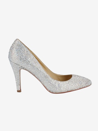 Women's Multi-color Suede Closed Toe/Pumps with Crystal #UKM03030210
