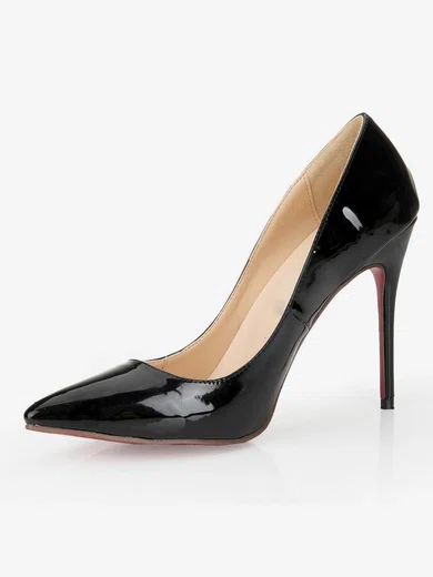 Women's Black Patent Leather Closed Toe/Pumps #UKM03030253