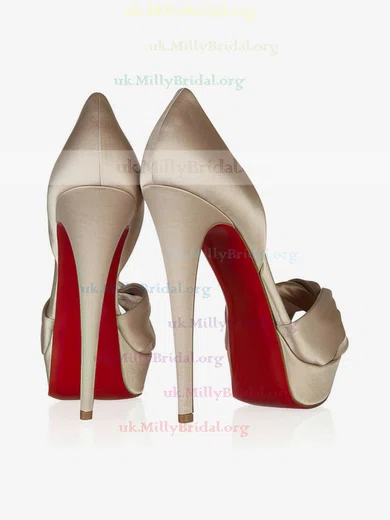 Champagne sale satin pumps