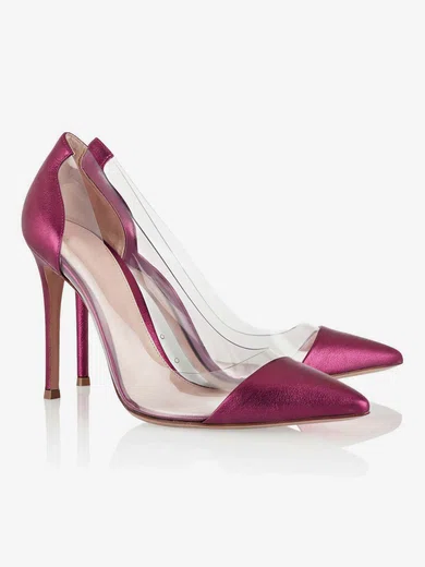 Women's Red Real Leather Closed Toe #UKM03030315