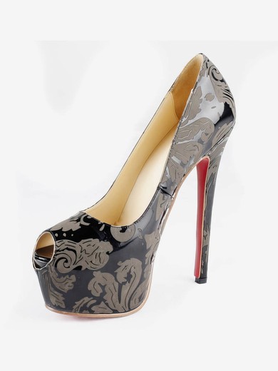 Women's  Patent Leather Pumps with Split Joint #UKM03030526