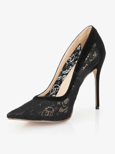 Black lace pumps womens shoes best sale