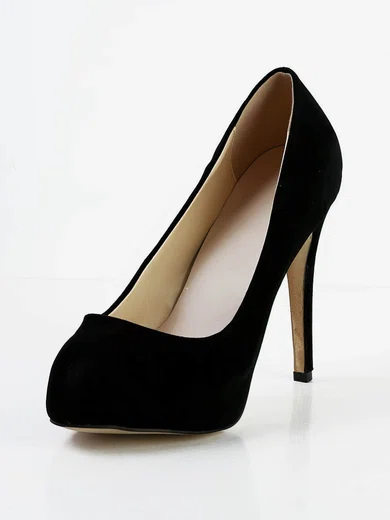 Women's Black Suede Pumps #UKM03030579