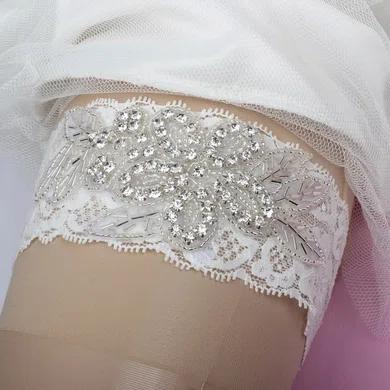 Lace Garters with Beading/Crystal #UKM03090009
