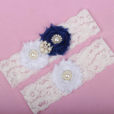 Lace Garters with Imitation Pearls/Flower/Crystal #UKM03090013