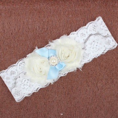 Lace Garters with Bowknot/Imitation Pearls/Flower #UKM03090020