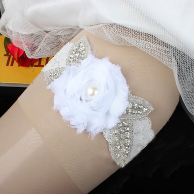 Lace Garters with Imitation Pearls/Flower/Crystal #UKM03090023