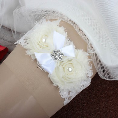 Lace Garters with Bowknot/Imitation Pearls/Flower/Crystal #UKM03090026