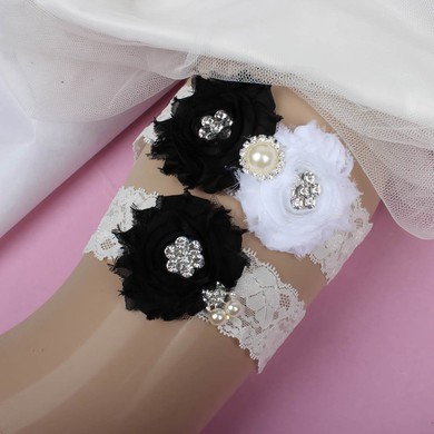 Lace Garters with Imitation Pearls/Flower/Crystal #UKM03090027