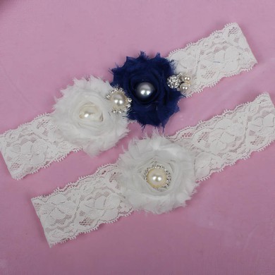 Lace Garters with Imitation Pearls/Flower/Crystal #UKM03090030