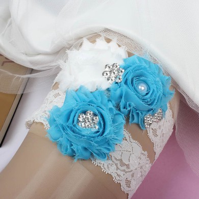 Lace Garters with Flower/Pearl/Crystal #UKM03090036