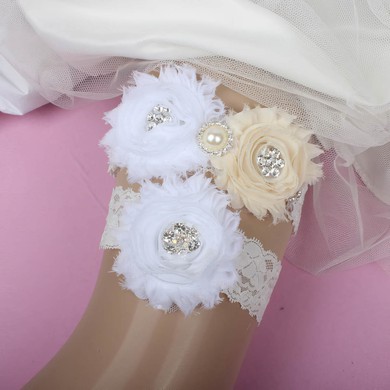 Lace Garters with Flower/Pearl/Crystal #UKM03090037