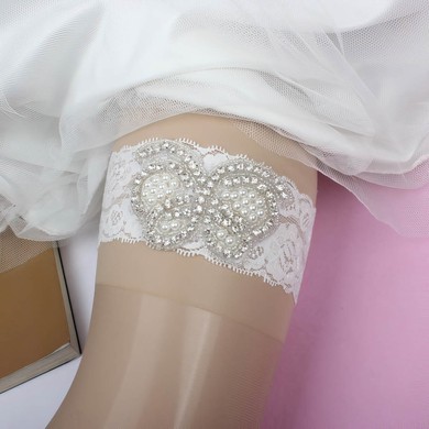 Lace Garters with Pearl/Crystal #UKM03090042