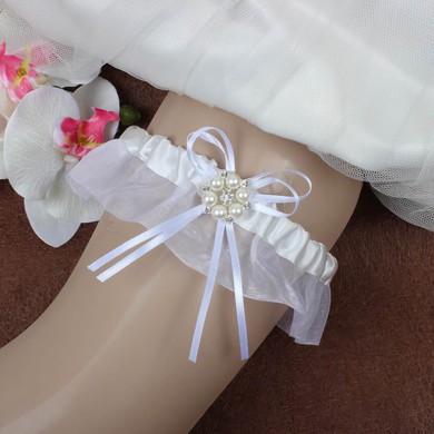 Satin Garters with Bowknot/Pearl #UKM03090067