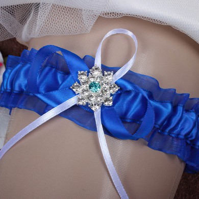 Satin Garters with Bowknot/Crystal #UKM03090069