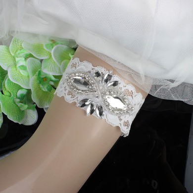 Lace Garters with Imitation Pearls/Crystal #UKM03090083