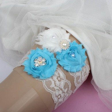 Lace Garters with Flower/Pearl/Crystal #UKM03090092