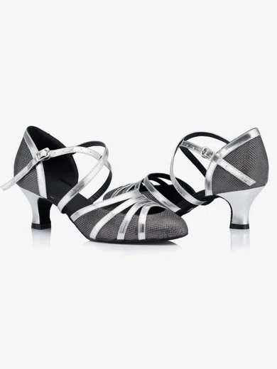 Women's White Sparkling Glitter Kitten Heel Pumps #UKM03030654