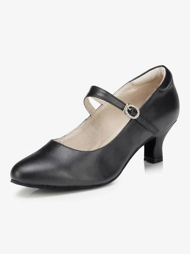 Women's Red Real Leather Low Heel Pumps #UKM03030665