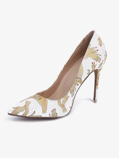 Women's Multi-color Leatherette Stiletto Heel Pumps #UKM03030667