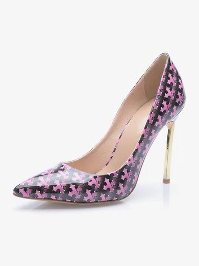 Women's Multi-color Leatherette Stiletto Heel Pumps #UKM03030691