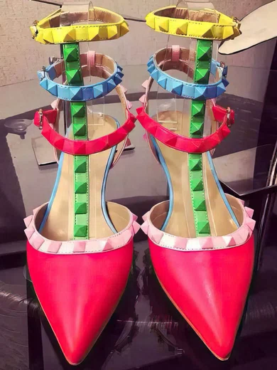 Women's Pale Pink Patent Leather Kitten Heel Pumps #UKM03030741