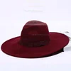 Black Wool Floppy Hat #UKM03100035