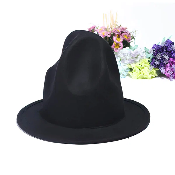 Black Wool Bowler/Cloche Hat #UKM03100039