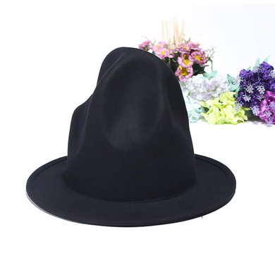 Black Wool Bowler/Cloche Hat #UKM03100039