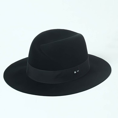 Black Wool Bowler/Cloche Hat #UKM03100041