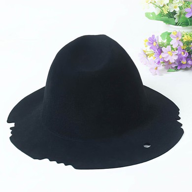 Black Wool Bowler/Cloche Hat #UKM03100054