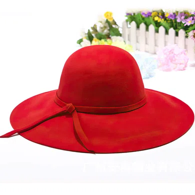 Black Wool Floppy Hat #UKM03100058