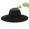 Black Wool Floppy Hat #UKM03100058