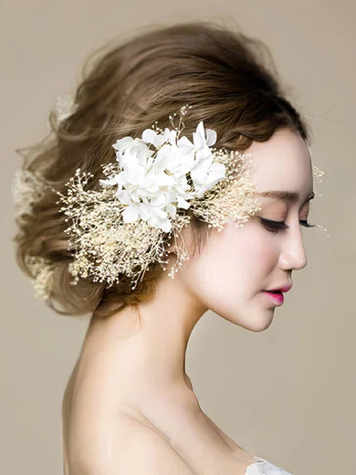 Ivory Silk Flower Flowers & Feathers #UKM03020087