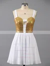 Empire White Sweetheart Chiffon Sequined Short/Mini Casual Prom Dresses #02042066