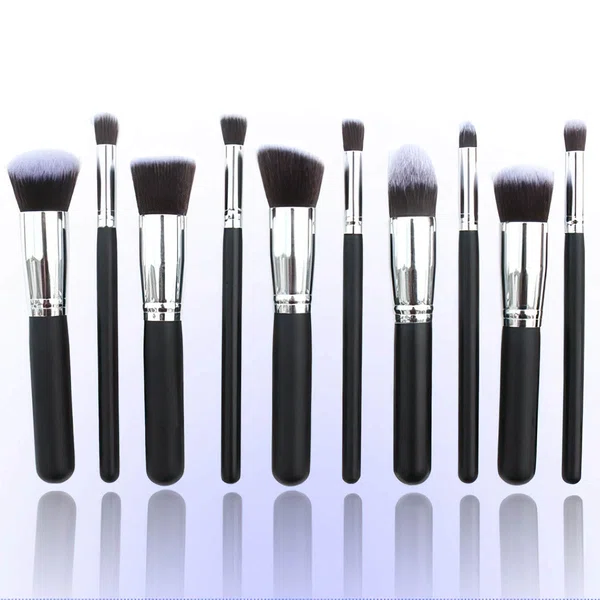 Nylon Professional Makeup Brush Set in 10Pcs #UKM03150034