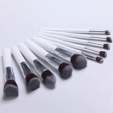 Nylon Professional Makeup Brush Set in 10Pcs #UKM03150046